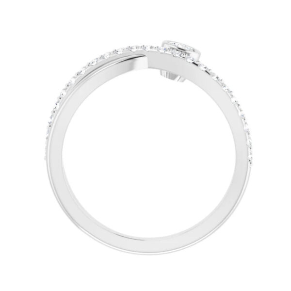 Criss-Cross Bezel-Set Ring - Image 2
