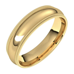 Double Milgrain Half Round Comfort Fit Bands