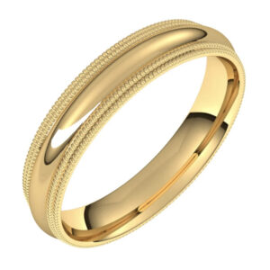 Double Milgrain Half Round Comfort Fit Bands
