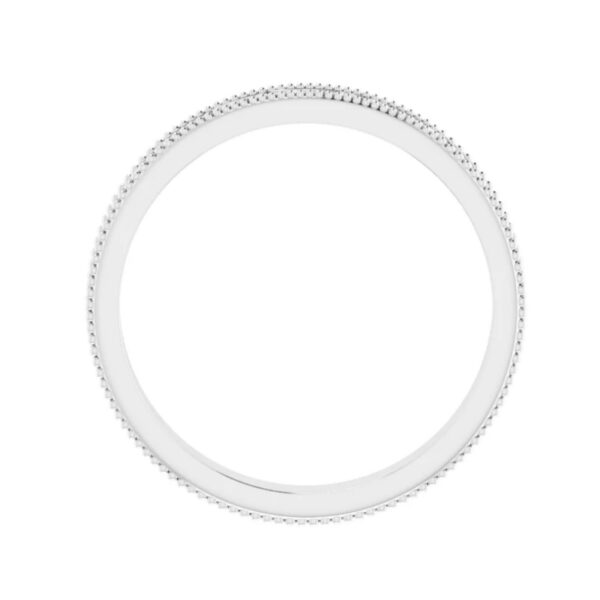 Sculptural-Inspired Band with Milgrain - Image 2