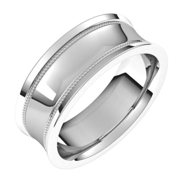 Milgrain Concave with Edge Band