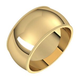 Milgrain Half Round Bands