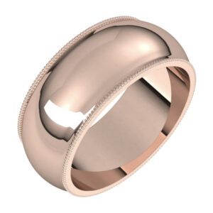 Milgrain Half Round Bands