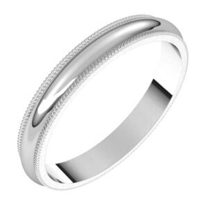 Milgrain Half Round Bands
