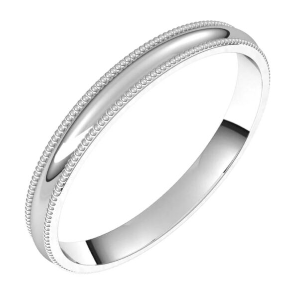 Milgrain Half Round Comfort Fit Light Bands - Image 2