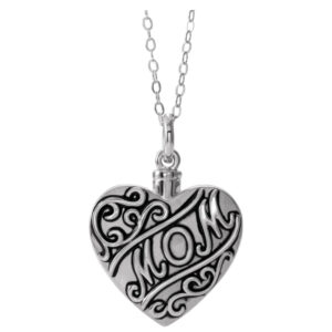 Mom Heart Ash Holder Necklace